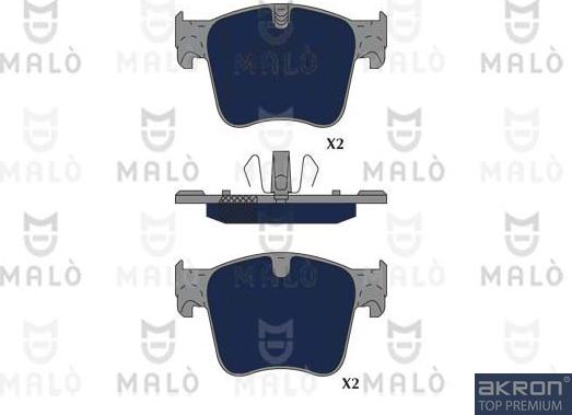 AKRON-MALÒ 1051349 - Гальмівні колодки, дискові гальма autocars.com.ua