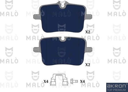 AKRON-MALÒ 1051354 - Гальмівні колодки, дискові гальма autocars.com.ua