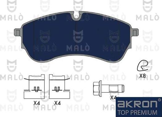 AKRON-MALÒ 1051359 - Гальмівні колодки, дискові гальма autocars.com.ua