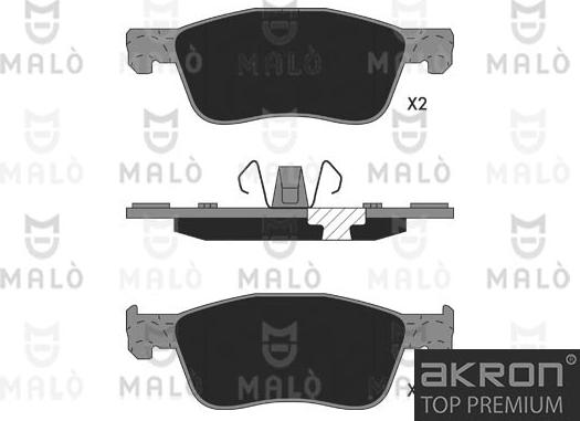 AKRON-MALÒ 1051365 - Гальмівні колодки, дискові гальма autocars.com.ua