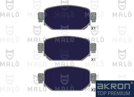 AKRON-MALÒ 1051367 - Гальмівні колодки, дискові гальма autocars.com.ua