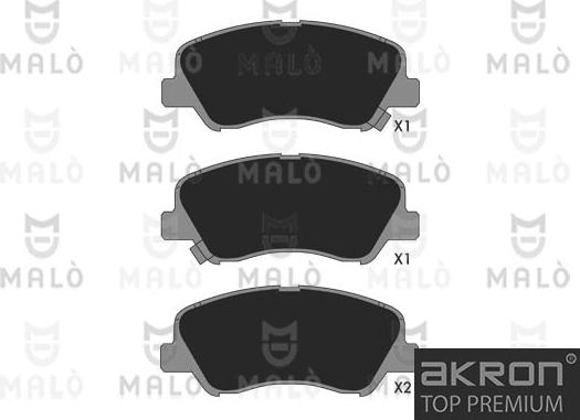 AKRON-MALÒ 1051369 - Гальмівні колодки, дискові гальма autocars.com.ua