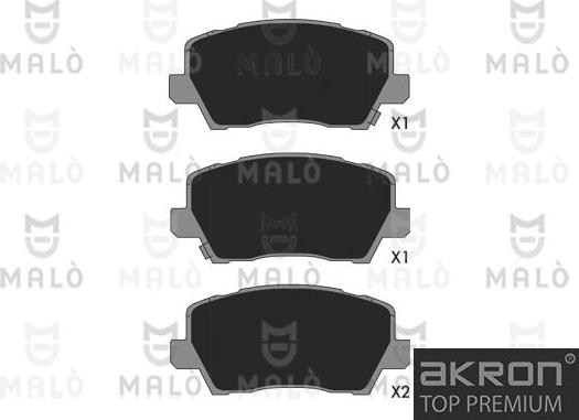 AKRON-MALÒ 1051370 - Гальмівні колодки, дискові гальма autocars.com.ua