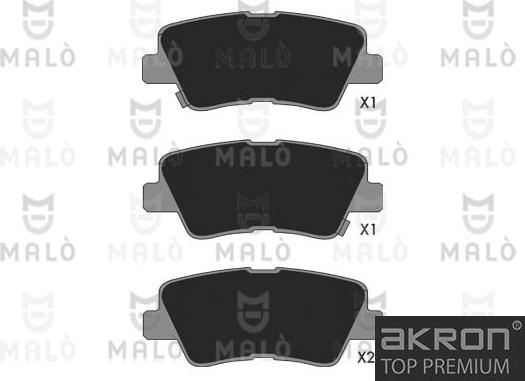 AKRON-MALÒ 1051371 - Гальмівні колодки, дискові гальма autocars.com.ua