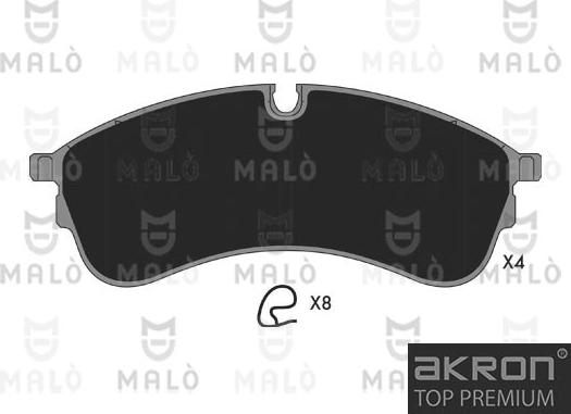 AKRON-MALÒ 1051378 - Гальмівні колодки, дискові гальма autocars.com.ua
