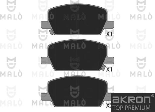 AKRON-MALÒ 1051393 - Гальмівні колодки, дискові гальма autocars.com.ua