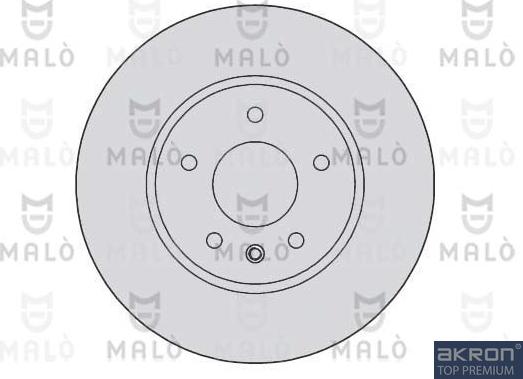AKRON-MALÒ 1110128 - Гальмівний диск autocars.com.ua