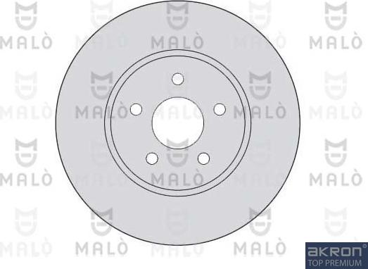 AKRON-MALÒ 1110174 - Гальмівний диск autocars.com.ua