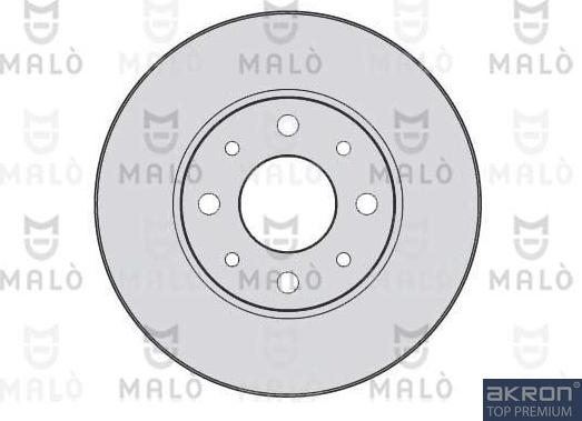 AKRON-MALÒ 1110208 - Гальмівний диск autocars.com.ua