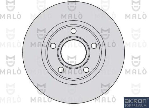AKRON-MALÒ 1110216 - Гальмівний диск autocars.com.ua