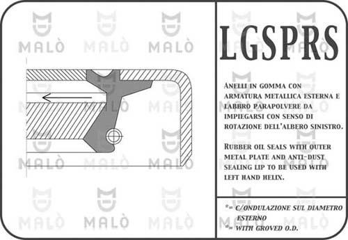 AKRON-MALÒ 679PRSF - Ущільнене кільце, колінчастий вал autocars.com.ua