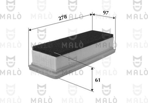 AKRON-MALÒ 1500002 - Повітряний фільтр autocars.com.ua