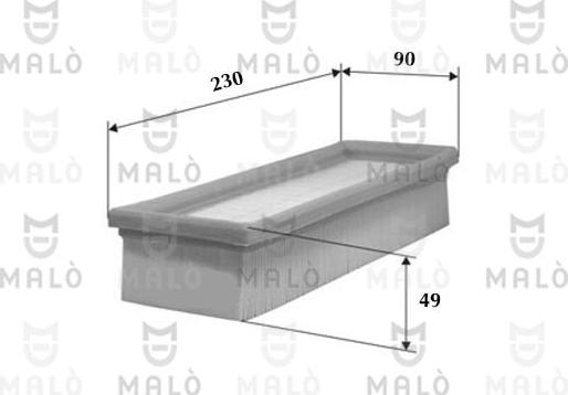 AKRON-MALÒ 1500011 - Повітряний фільтр autocars.com.ua