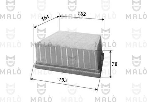 AKRON-MALÒ 1500012 - Повітряний фільтр autocars.com.ua