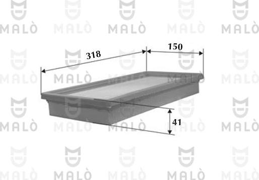 AKRON-MALÒ 1500015 - Повітряний фільтр autocars.com.ua