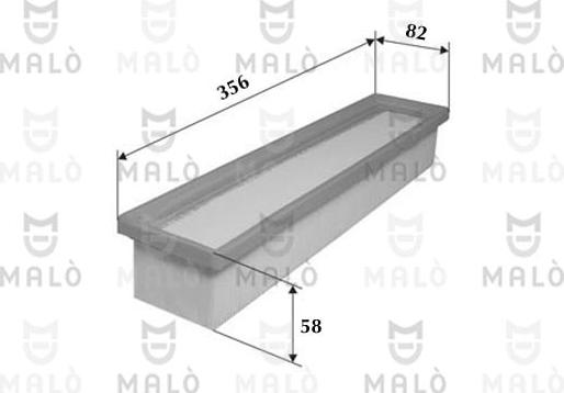AKRON-MALÒ 1500018 - Повітряний фільтр autocars.com.ua