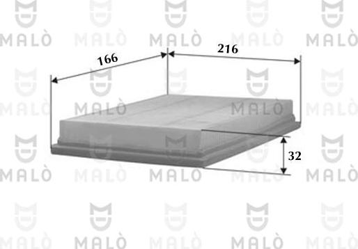 AKRON-MALÒ 1500020 - Повітряний фільтр autocars.com.ua