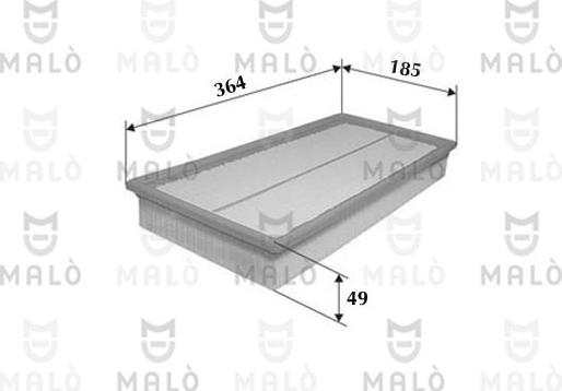 AKRON-MALÒ 1500021 - Повітряний фільтр autocars.com.ua