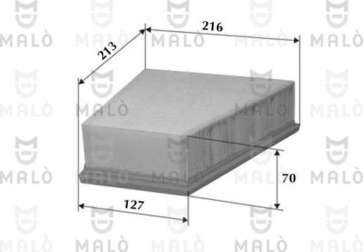 AKRON-MALÒ 1500028 - Повітряний фільтр autocars.com.ua