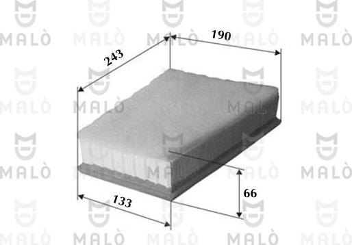 AKRON-MALÒ 1500032 - Повітряний фільтр autocars.com.ua