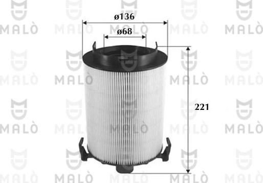 AKRON-MALÒ 1500045 - Повітряний фільтр autocars.com.ua