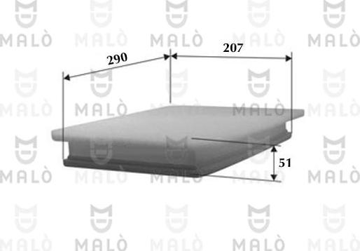 AKRON-MALÒ 1500046 - Повітряний фільтр autocars.com.ua