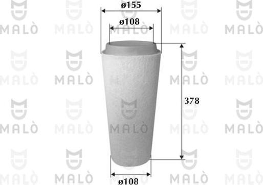 AKRON-MALÒ 1500053 - Повітряний фільтр autocars.com.ua