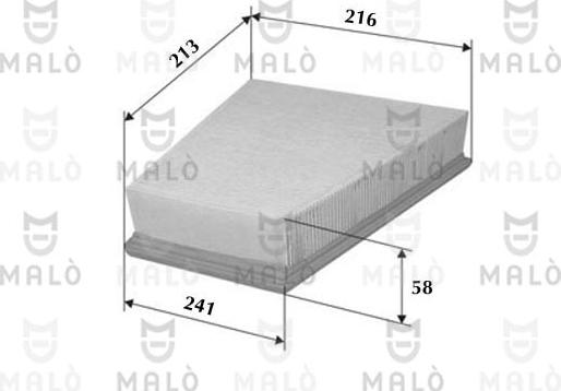 AKRON-MALÒ 1500058 - Повітряний фільтр autocars.com.ua