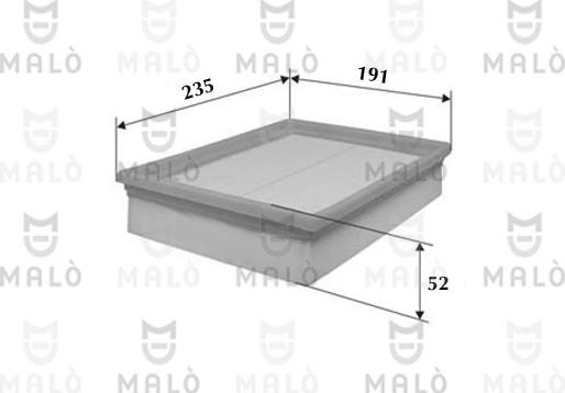 AKRON-MALÒ 1500064 - Повітряний фільтр autocars.com.ua