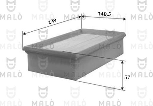 AKRON-MALÒ 1500065 - Повітряний фільтр autocars.com.ua