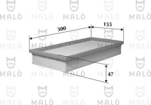 AKRON-MALÒ 1500066 - Повітряний фільтр autocars.com.ua