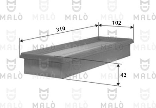 AKRON-MALÒ 1500067 - Повітряний фільтр autocars.com.ua