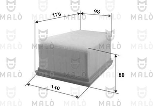 AKRON-MALÒ 1500069 - Повітряний фільтр autocars.com.ua