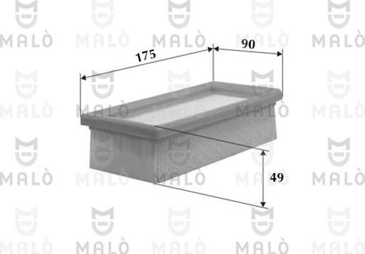 AKRON-MALÒ 1500071 - Повітряний фільтр autocars.com.ua