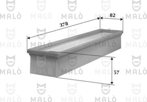 AKRON-MALÒ 1500074 - Повітряний фільтр autocars.com.ua