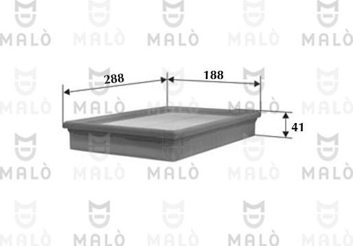 AKRON-MALÒ 1500076 - Повітряний фільтр autocars.com.ua