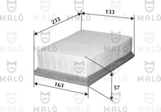 AKRON-MALÒ 1500086 - Повітряний фільтр autocars.com.ua