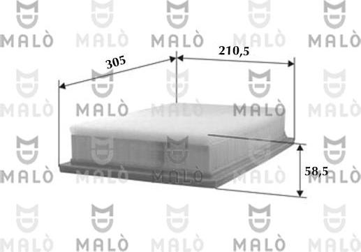 AKRON-MALÒ 1500091 - Повітряний фільтр autocars.com.ua