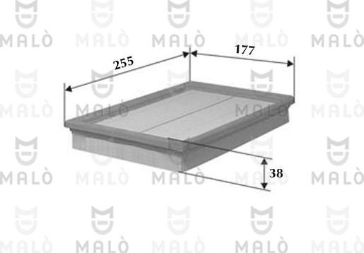 AKRON-MALÒ 1500095 - Повітряний фільтр autocars.com.ua