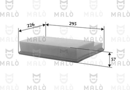 AKRON-MALÒ 1500097 - Повітряний фільтр autocars.com.ua