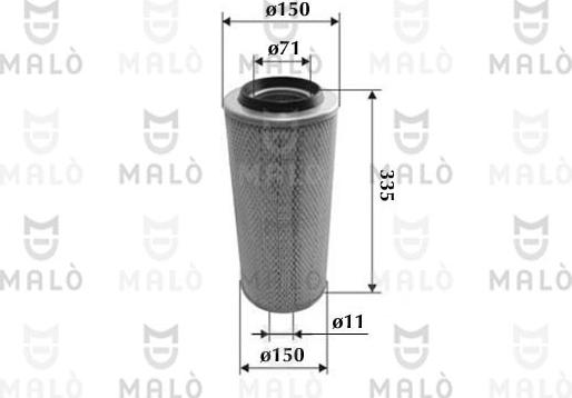 AKRON-MALÒ 1500099 - Повітряний фільтр autocars.com.ua