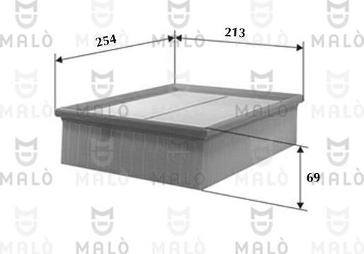 AKRON-MALÒ 1500108 - Повітряний фільтр autocars.com.ua