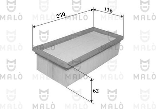 AKRON-MALÒ 1500109 - Повітряний фільтр autocars.com.ua