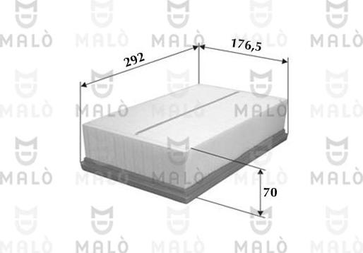 AKRON-MALÒ 1500111 - Повітряний фільтр autocars.com.ua