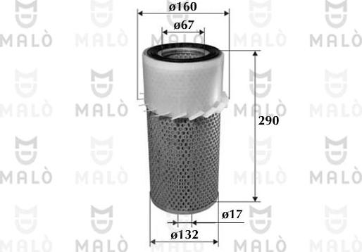 AKRON-MALÒ 1500122 - Повітряний фільтр autocars.com.ua