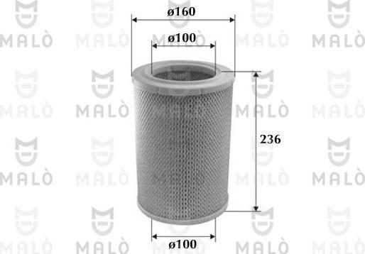 AKRON-MALÒ 1500123 - Повітряний фільтр autocars.com.ua