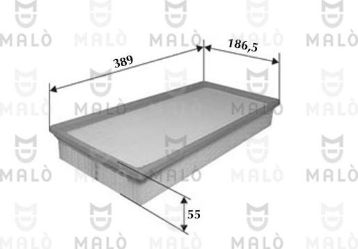 AKRON-MALÒ 1500124 - Повітряний фільтр autocars.com.ua