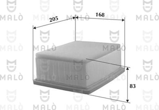 AKRON-MALÒ 1500127 - Повітряний фільтр autocars.com.ua