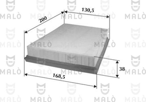 AKRON-MALÒ 1500129 - Повітряний фільтр autocars.com.ua