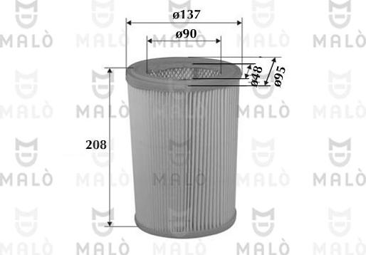 AKRON-MALÒ 1500130 - Повітряний фільтр autocars.com.ua